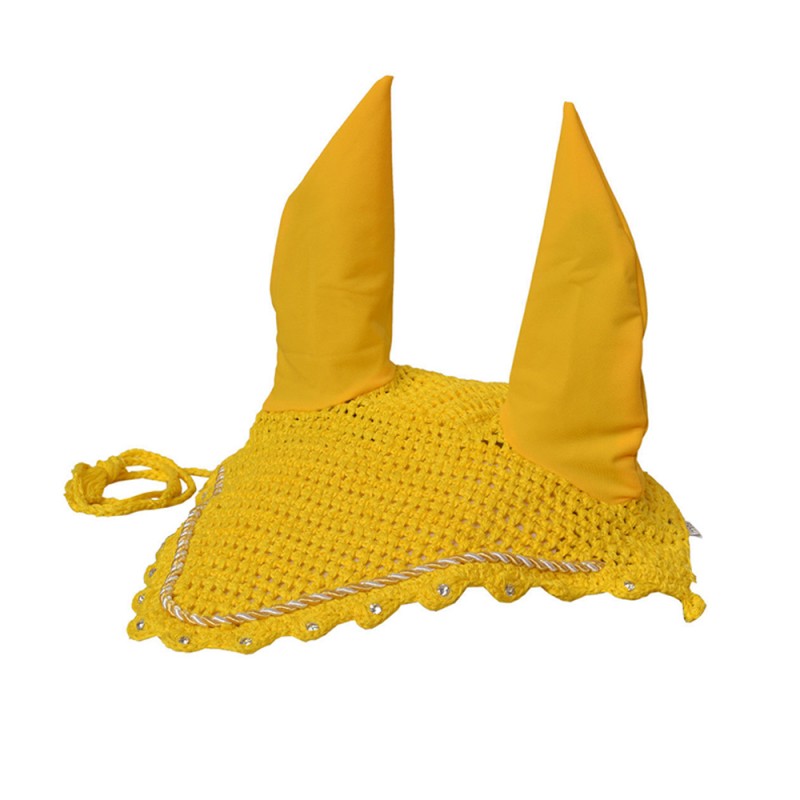 YELLOW HORSE FLY VEIL EAR BONNET/NET/MASK